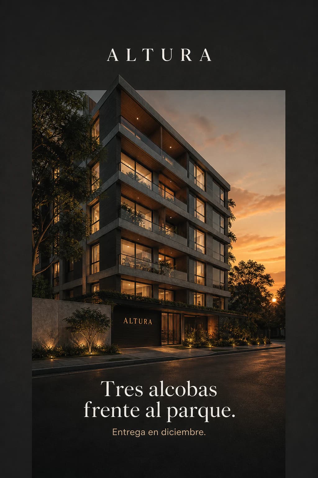 Portada: tres habitaciones frente al parque