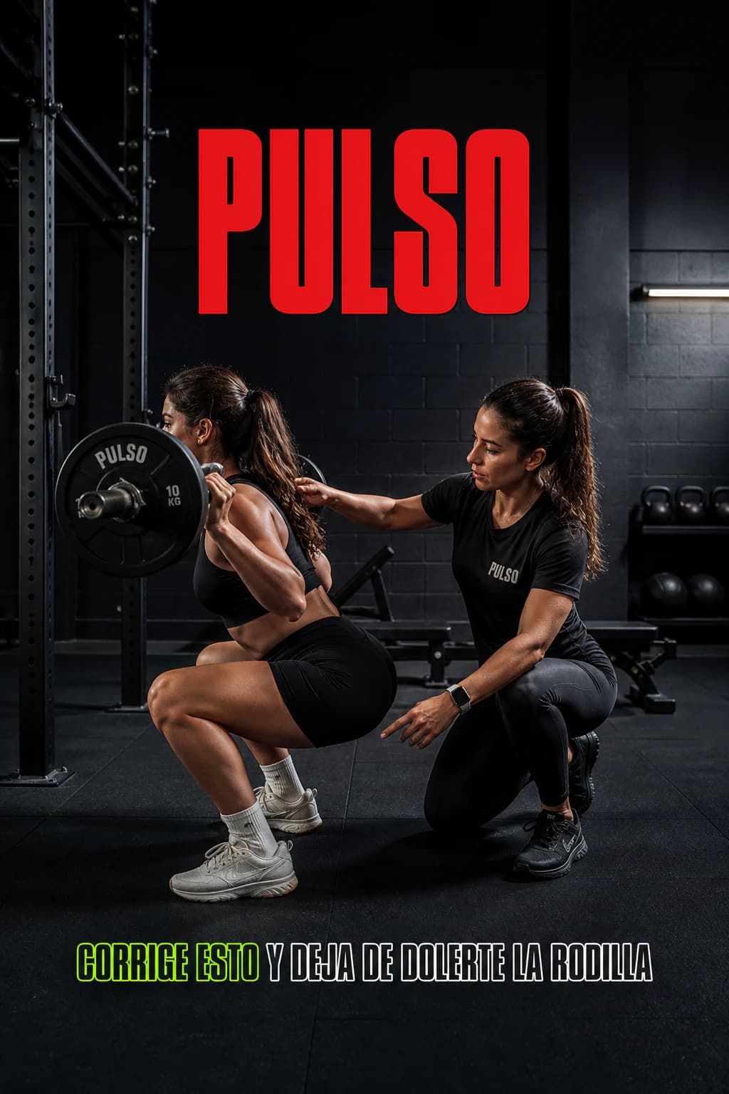 Video vertical de un gimnasio, con subtítulo en pantalla