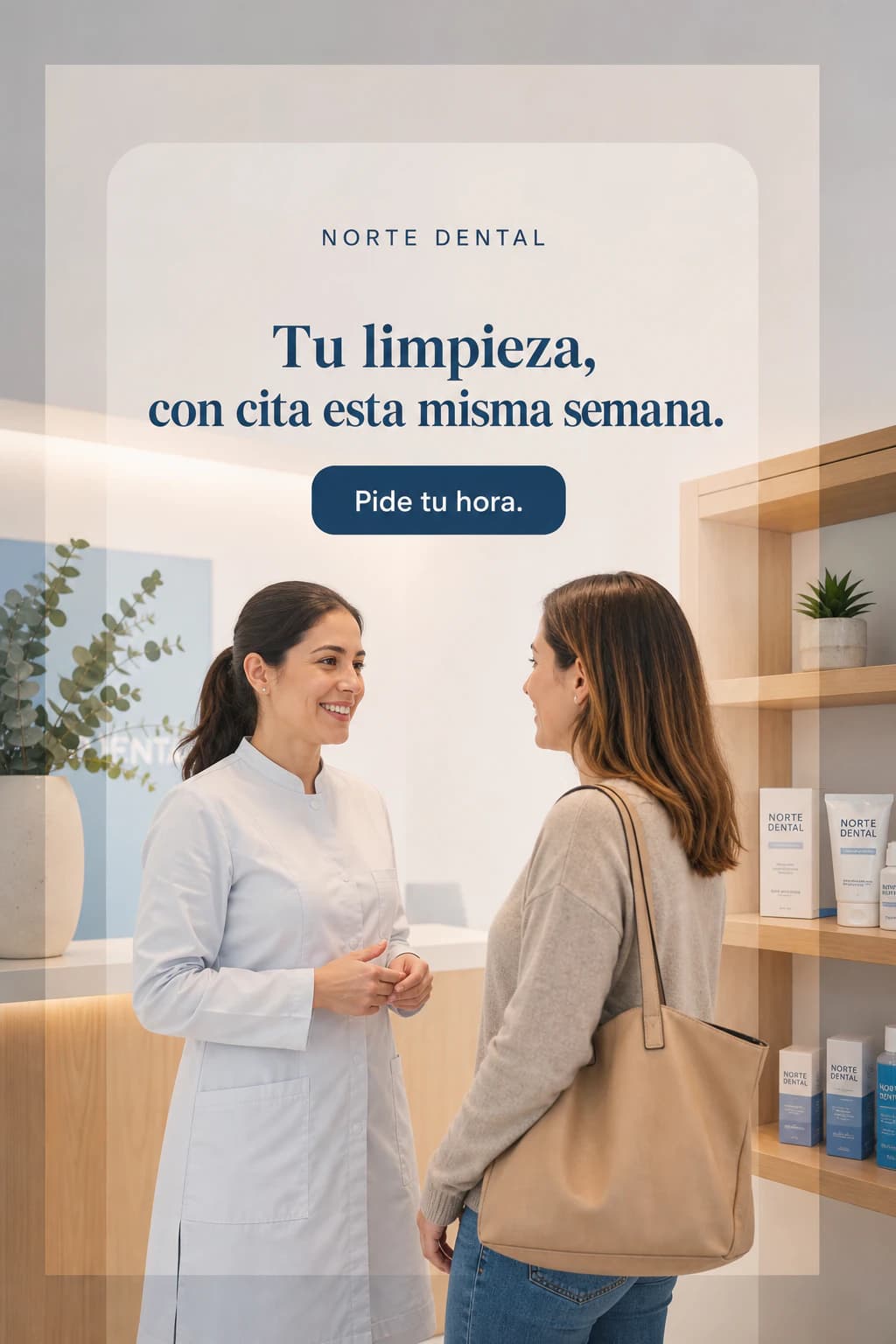 Anuncio en Stories de una clínica dental